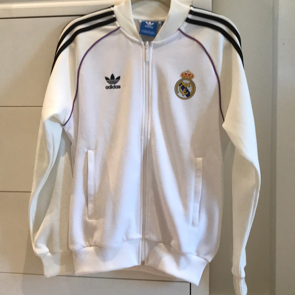 ADIDAS REAL MADRID TRACK JACKET MENS SIZE: S